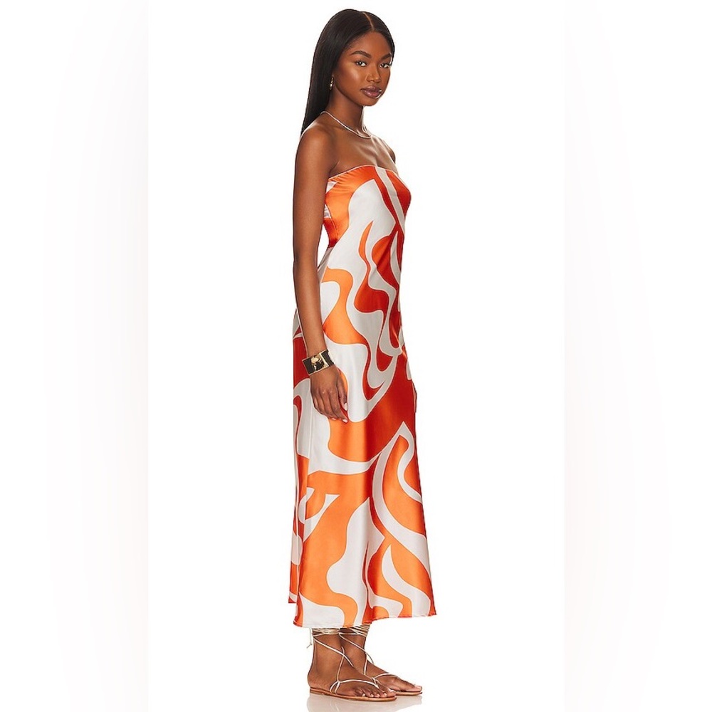 NWT SNDY’S Orange Strapless Dress